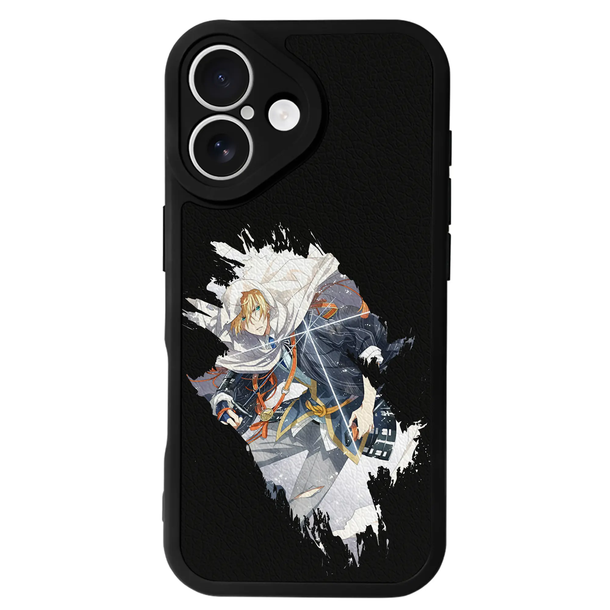 刀剣乱舞 グッズ,山姥切国広 - IPhone 16シリーズ対応 ・ シリコンスマホケース ・ レザー調 ・ 高精度フィット ・ 耐衝撃 ・ ワイヤレス充電対応 ・ 精密カット